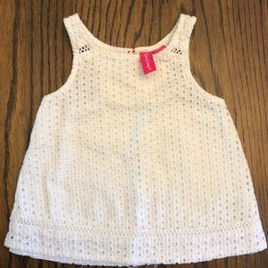 Lilly Pulitzer for Target white eyelet top EUC